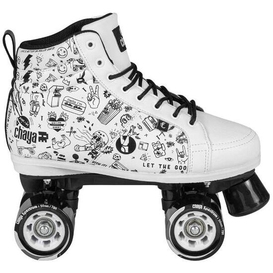 Chaya Roller Skates Sketch, pour hommes et femmes en blanc, roues 59mm/78A
