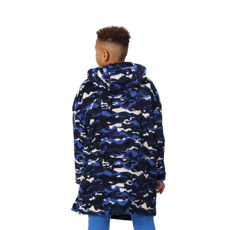 "Cosy" Poncho für Kinder Blau