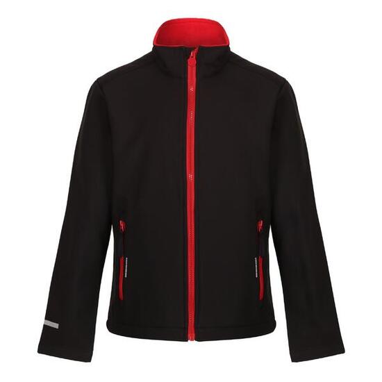 Veste Softshell Enfant (Noir / Rouge Classique)