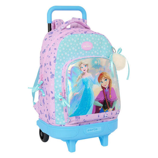Mochila Escolar con Ruedas Frozen Cool days Azul cielo