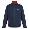 Kinder/Kinder Newhill Fleece Jas (Maanlicht denim/gevaarlijk rood)