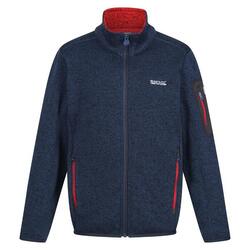 Kinder/Kinder Newhill Fleece Jas (Maanlicht denim/gevaarlijk rood)