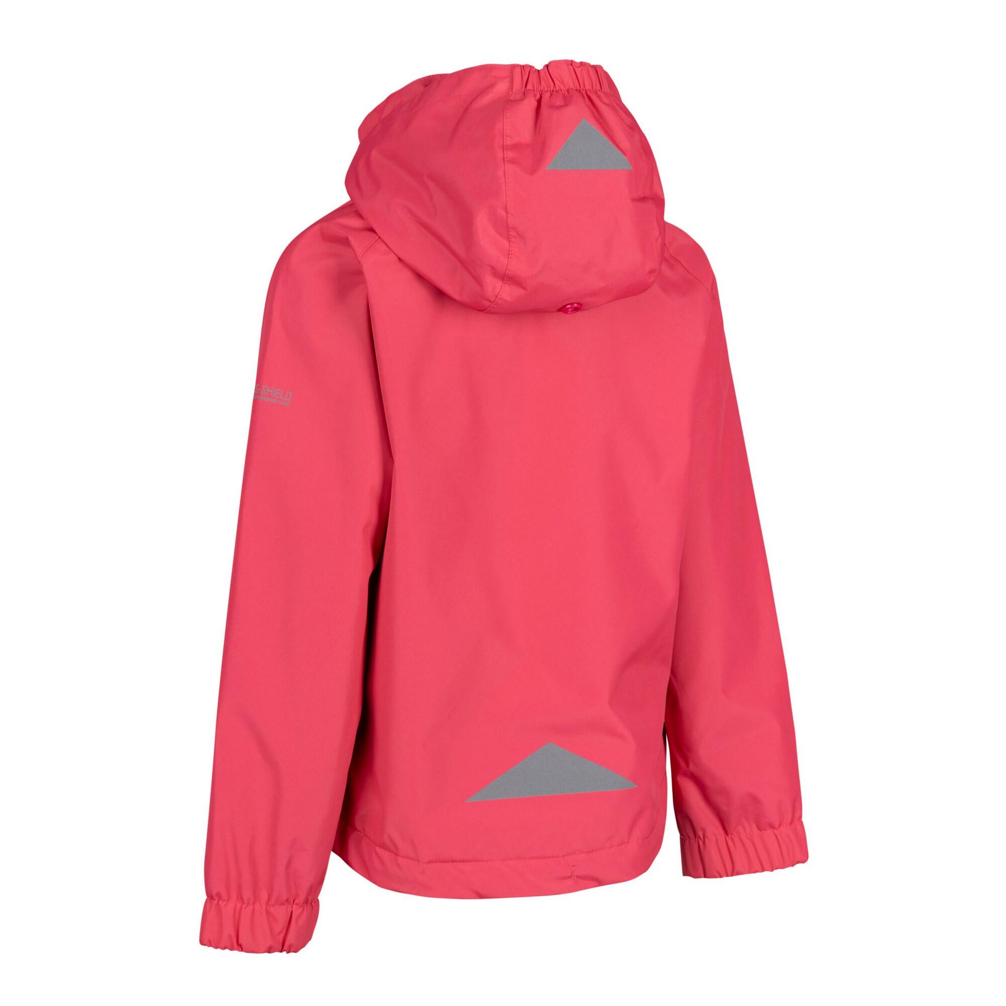 Girls' FLEXIE waterproof jacket (Strawberry)