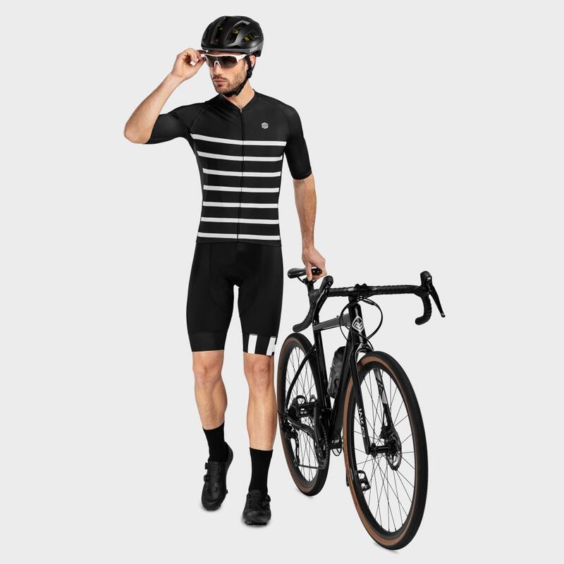 Herren Radsport kurzärmeliges radtrikot für M2 Moors SIROKO Schwarz