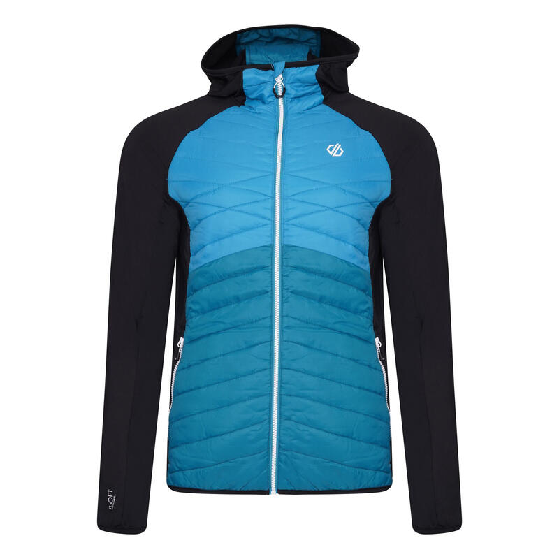 Chaqueta Mountaineer de Lana para Hombre Negro, Azul Fiordo