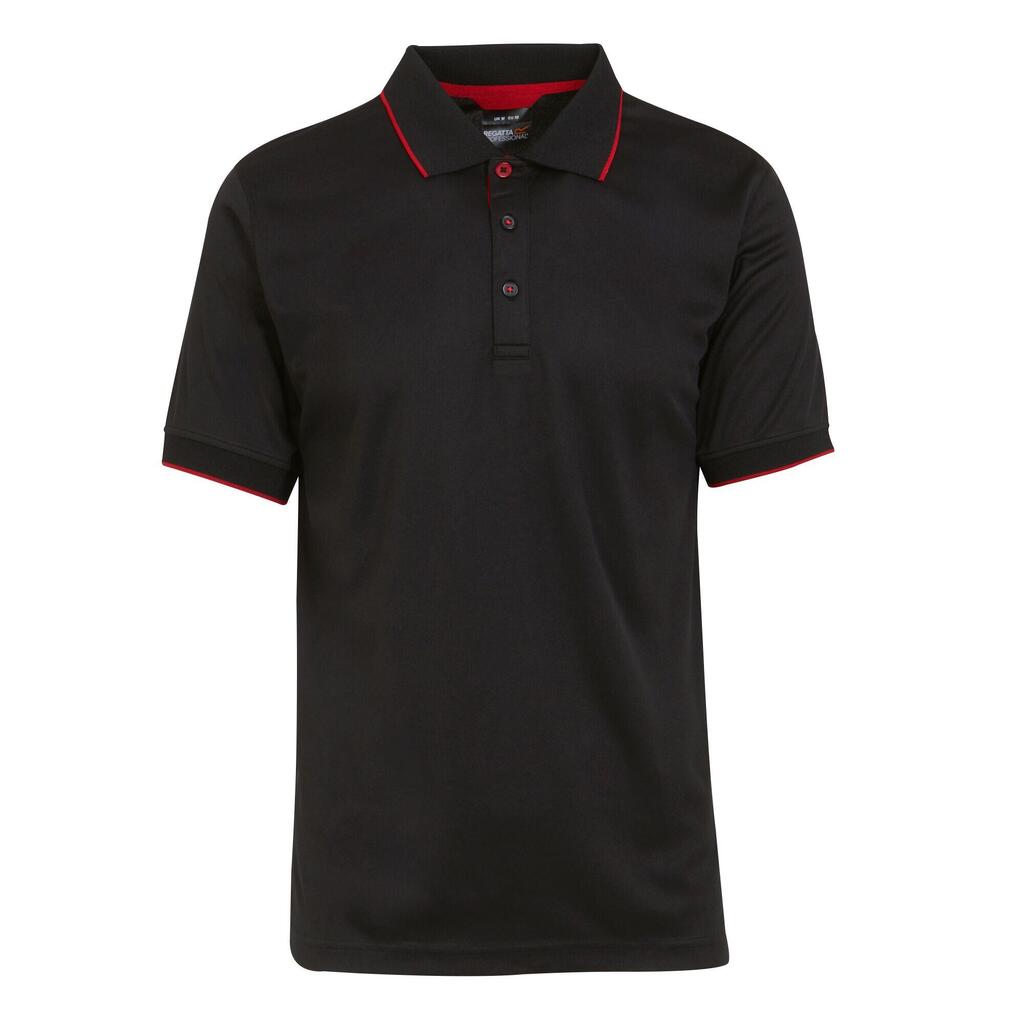 Mens ShortSleeved Polo Shirt (Black/Classic Red)