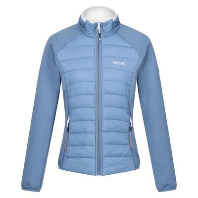 Dames clumber v hybride jas (koronetblauw/wit)