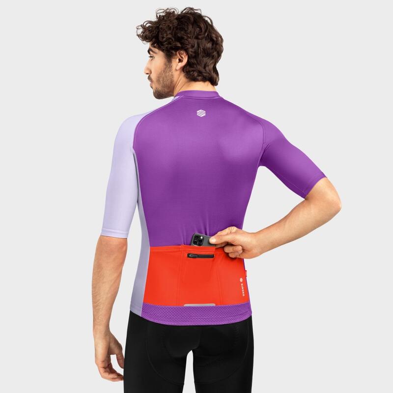 Maillot vélo manches courtes homme Cyclisme M2 Aconcagua Violet