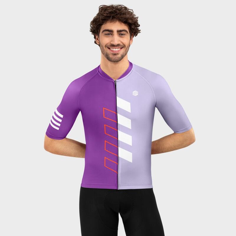 Maillot vélo manches courtes homme Cyclisme M2 Aconcagua Violet