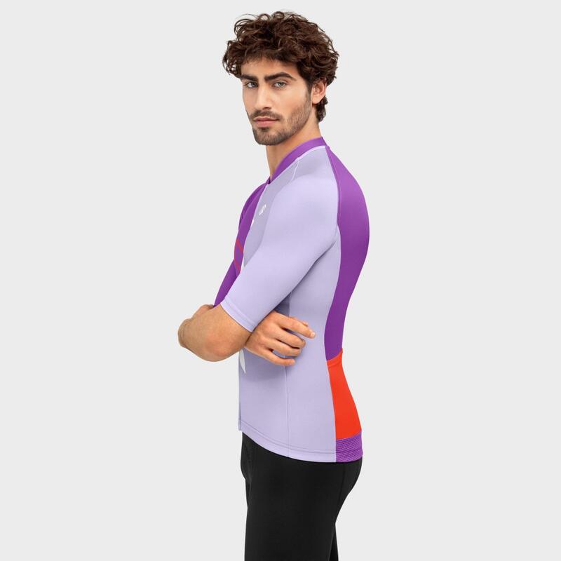 Maillot vélo manches courtes homme Cyclisme M2 Aconcagua Violet