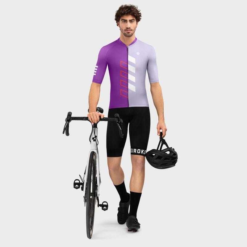 Maillot vélo manches courtes homme Cyclisme M2 Aconcagua Violet