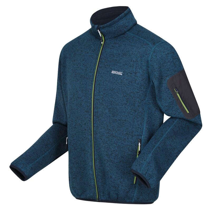 Heren Newhill Marl Full Zip Fleecejack (Marokkaans blauw/zwartgroen)