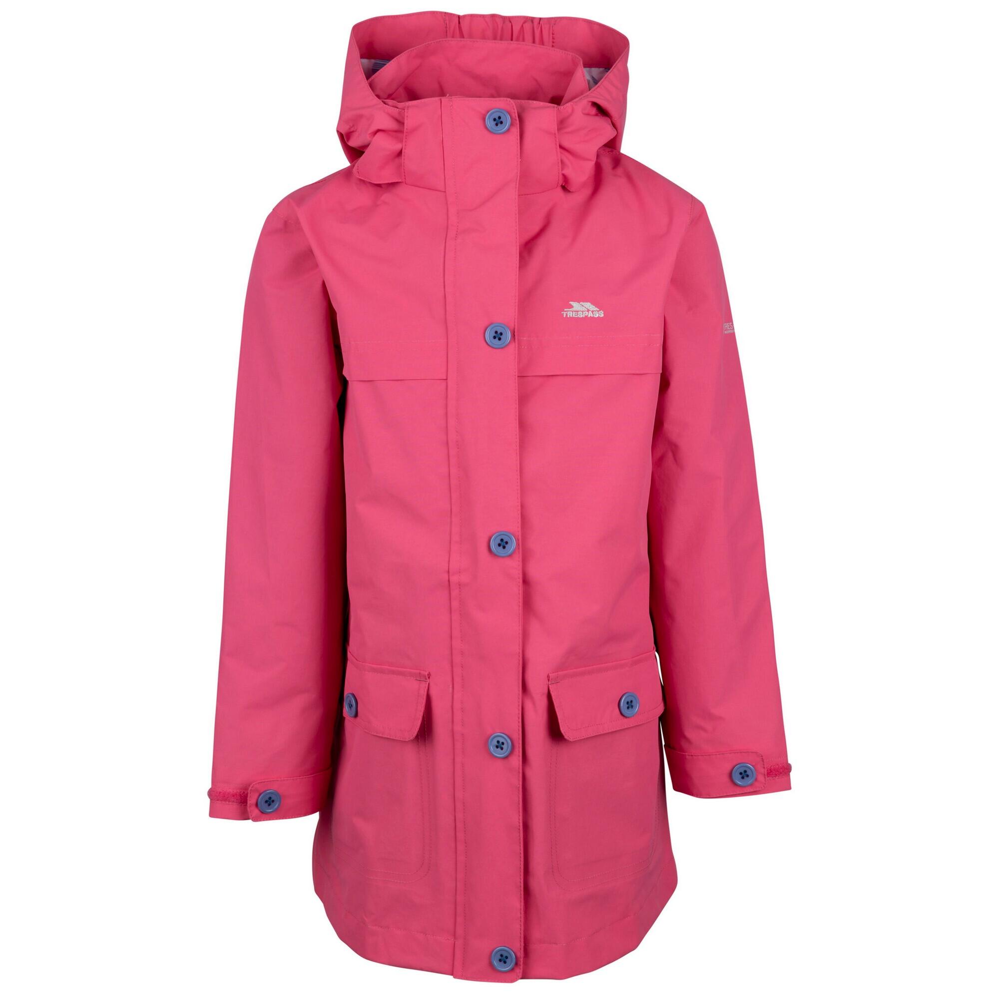 Trespass - Veste Imperméable Fairly Fille (fraise) - Coupe-pluie - Rose - 7-8 Ans - Decathlon