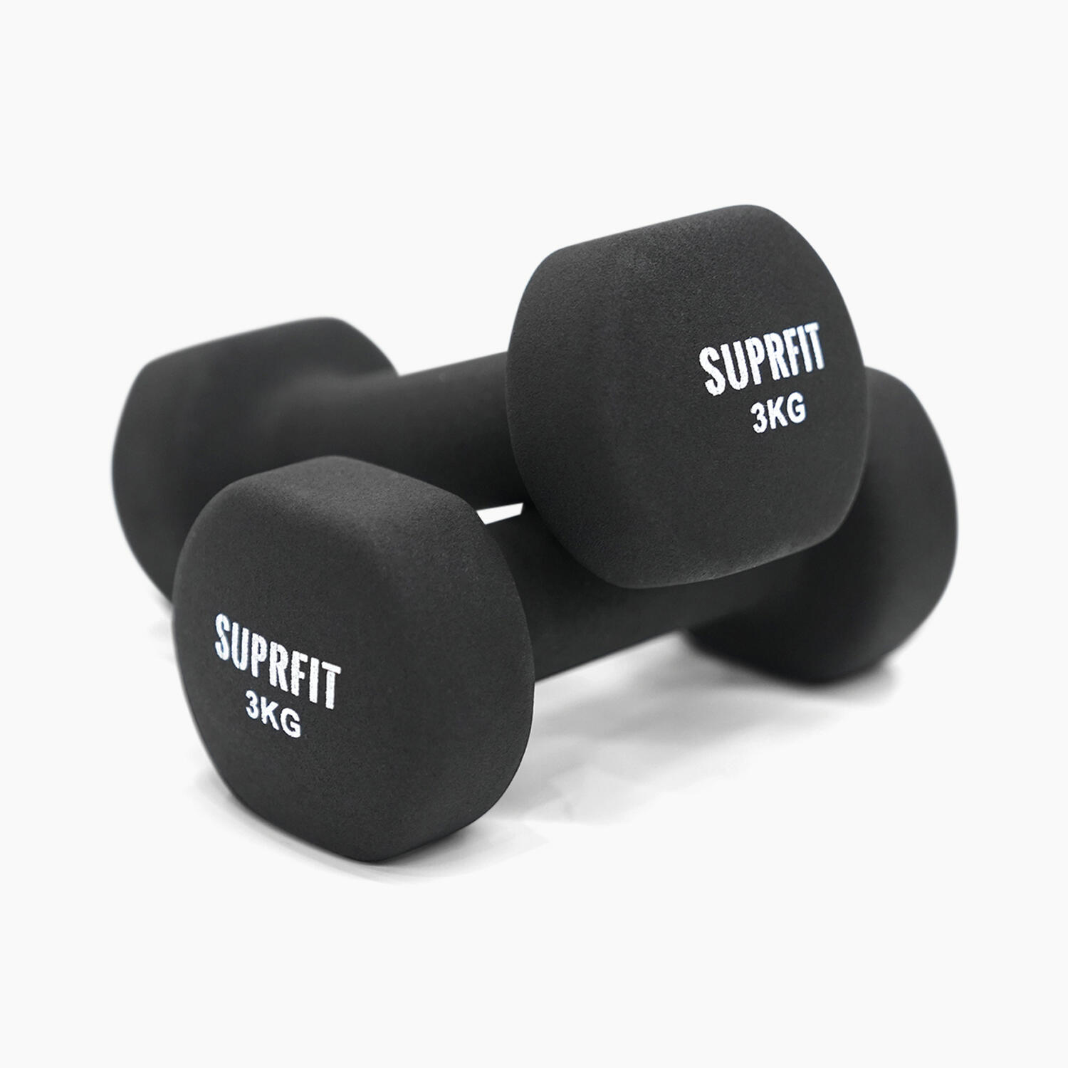Ensemble d'haltères de gymnastique en vinyle Suprfit, y compris le support 5/5