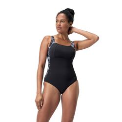 Maillot de bain Speedo Shaping Lunalustre Printed Noir/Gris