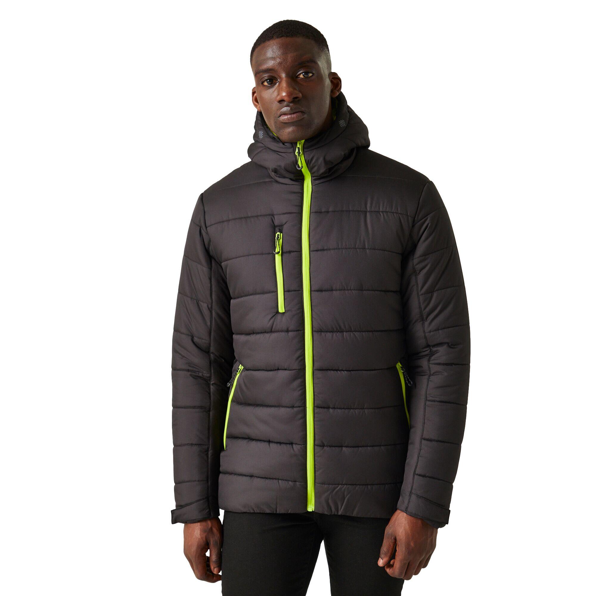 Veste Matelassée Homme (Noir / Vert Citron) 3/4