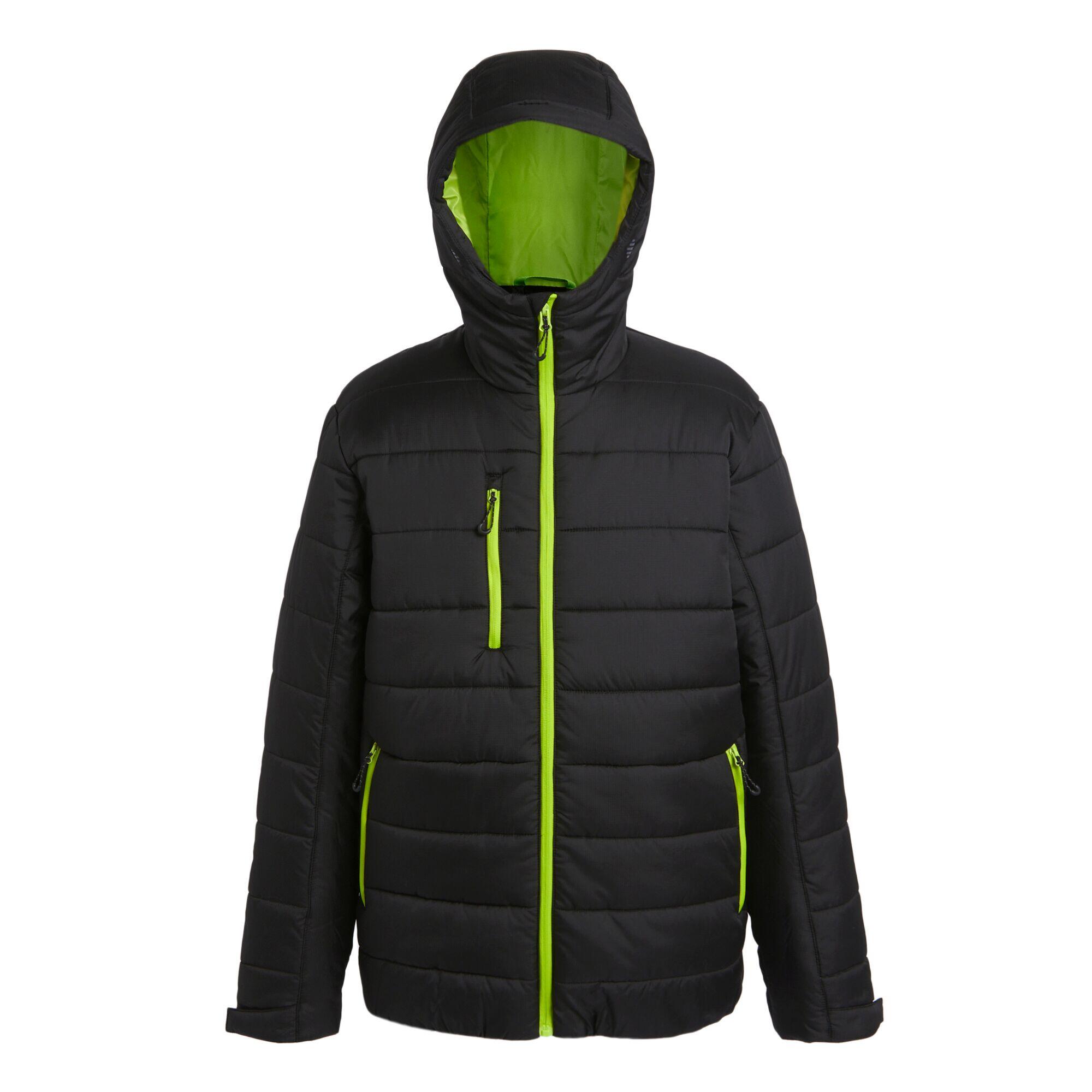 Men's NAVIGATE quilted jacket (Black / Lime)