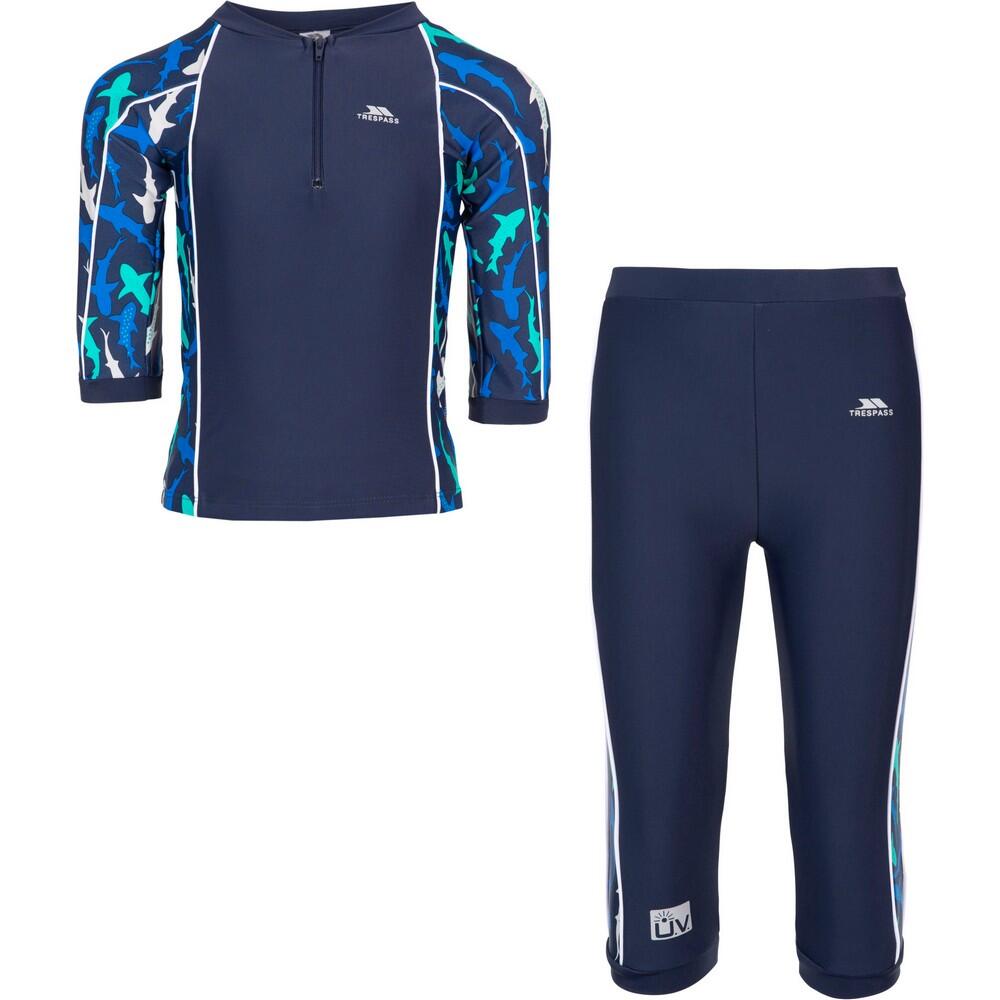 TRESPASS Dětský plavecký set trička a prodloužených kraťasů