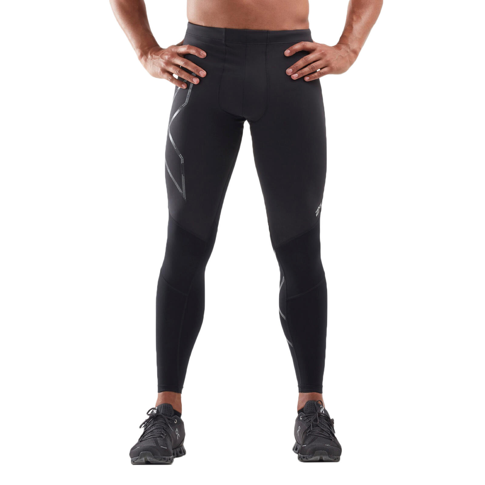 2XU 2XU Ignition Shield Compression Mens Black/Silver Tights