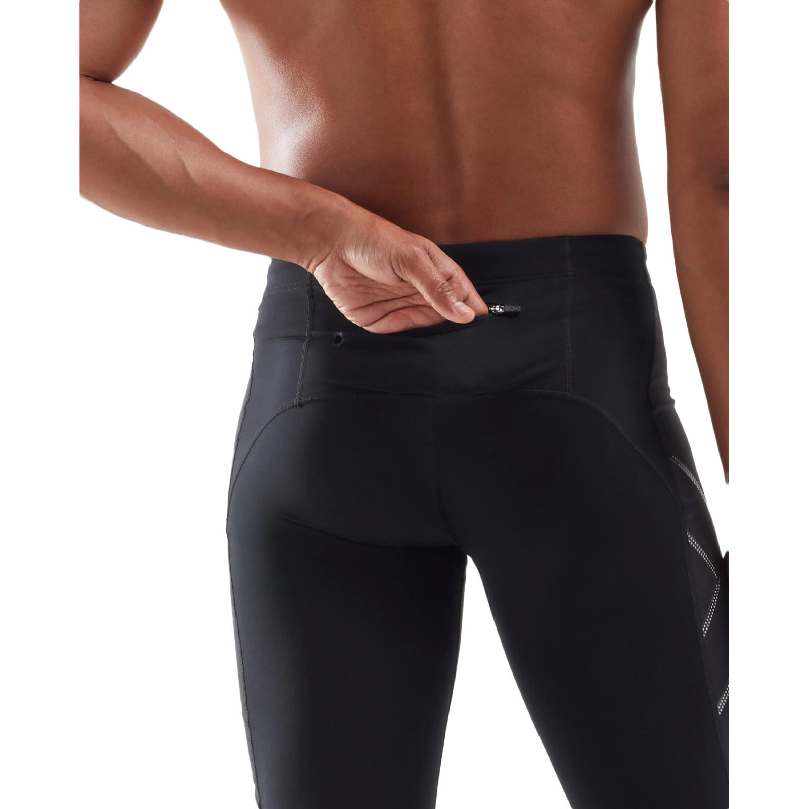 2XU Ignition Shield Compression Mens Black/Silver Tights | Decathlon