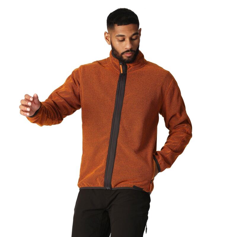 Heren Kinwood Full Zip Fleecejack (Oranje peper)