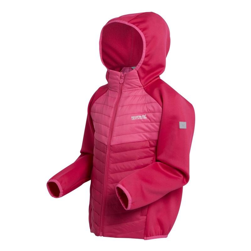 "Kielder VIII" Hybridjacke für Kinder Pinker Trank/Flamingo-Rosa