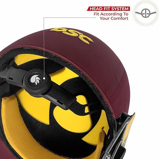 DSC Avenger PRO Premium Cricket-Helm | Maroon | Für Männer & Jungen 4/7