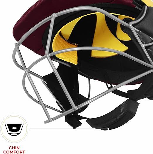 DSC Avenger PRO Premium Cricket-Helm | Maroon | Für Männer & Jungen 7/7
