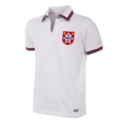 Retro voetbalshirt - heren - portugal 1972 - uitshirt - wit