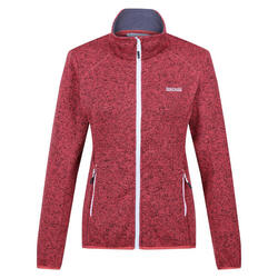 Dames Newhill Marl Full Zip Fleecejack (Mineraalrood/zegelgrijs)