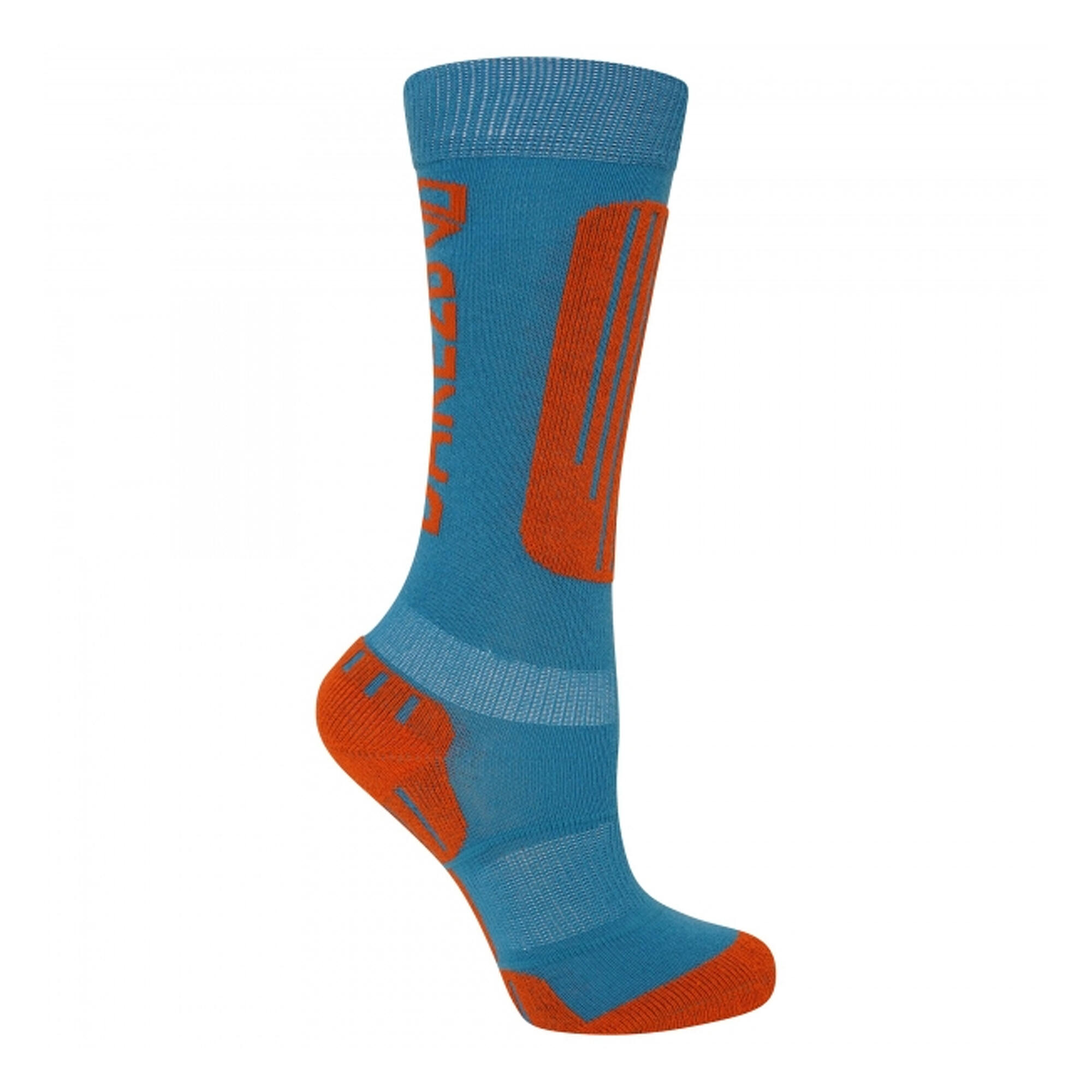 Children's ski socks (Bright orange / Teal blue)