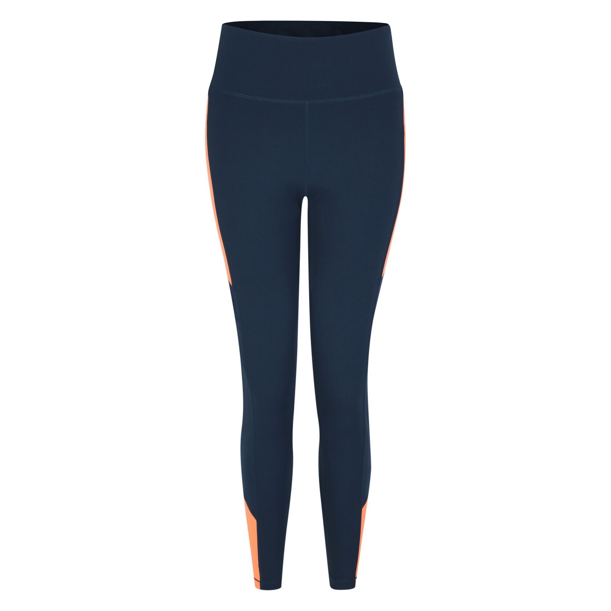 DARE 2B Womens/Ladies Move II Contrast Detail Leggings (Moonlight Denim/Orange)