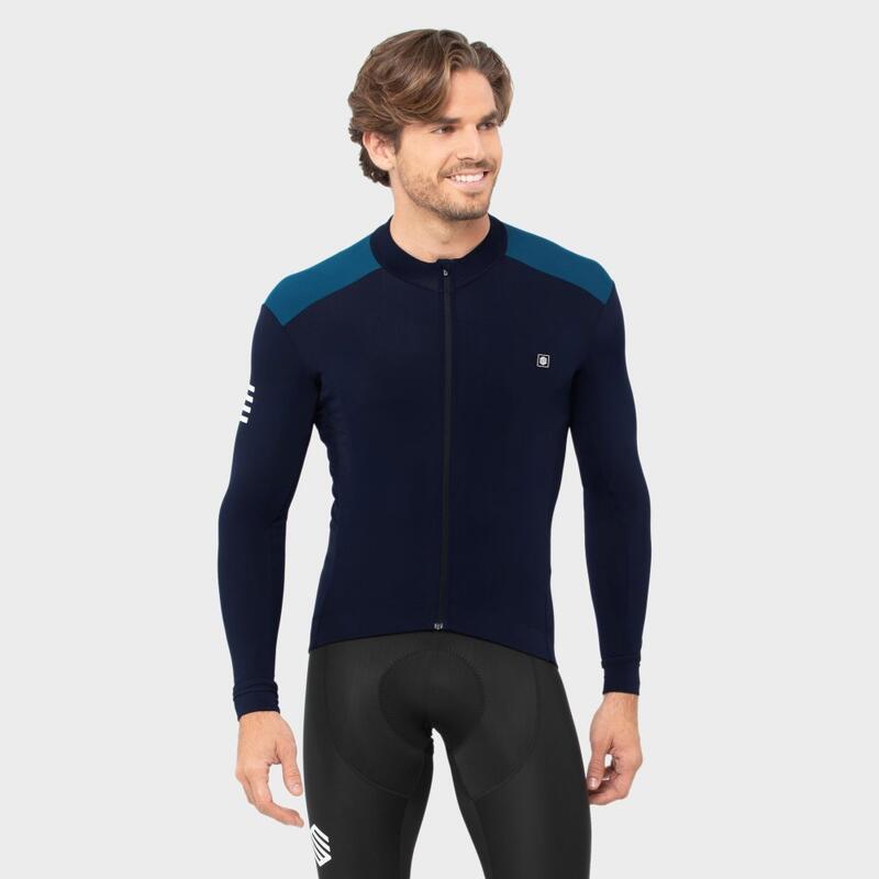 Maglia da ciclismo termica da uomo M4 Cubilla SIROKO Blu Navy