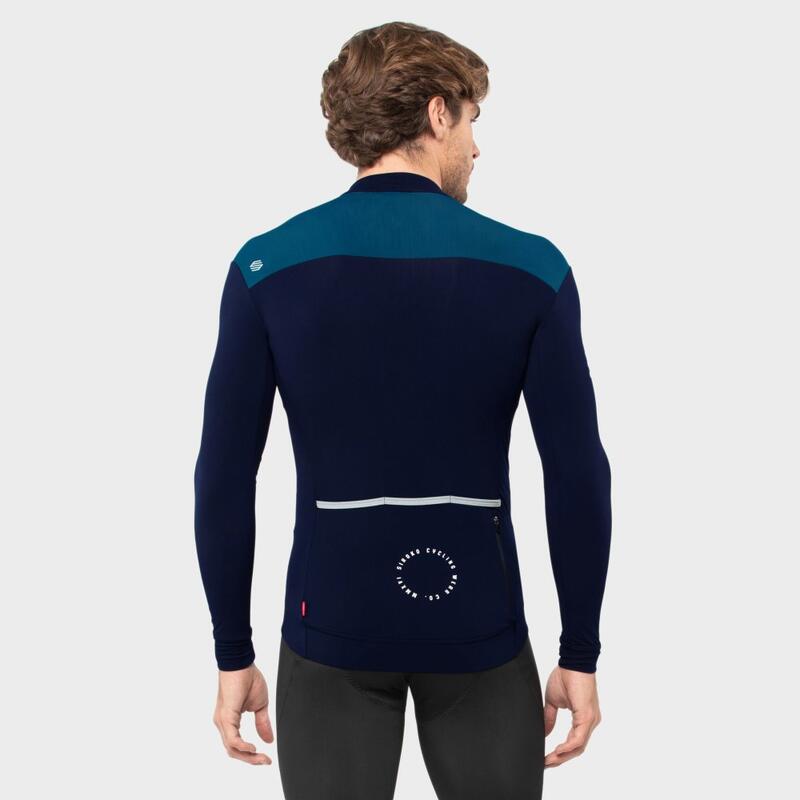 Maglia da ciclismo termica da uomo M4 Cubilla SIROKO Blu Navy