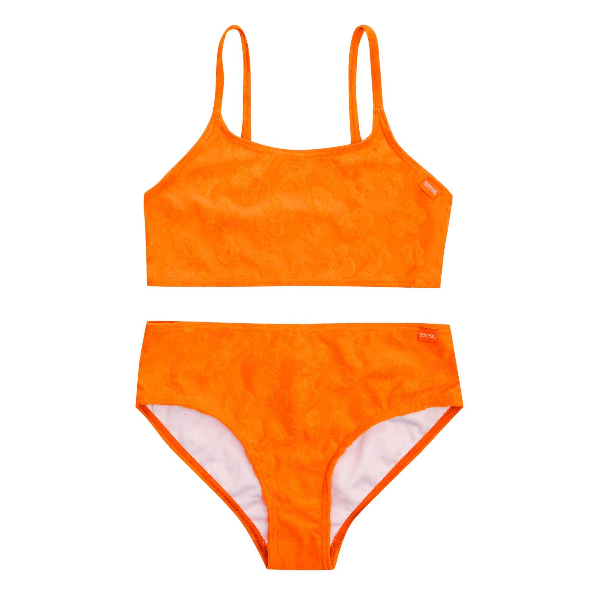 Conjunto de biquíni floral dakaria ii para rapariga satsuma