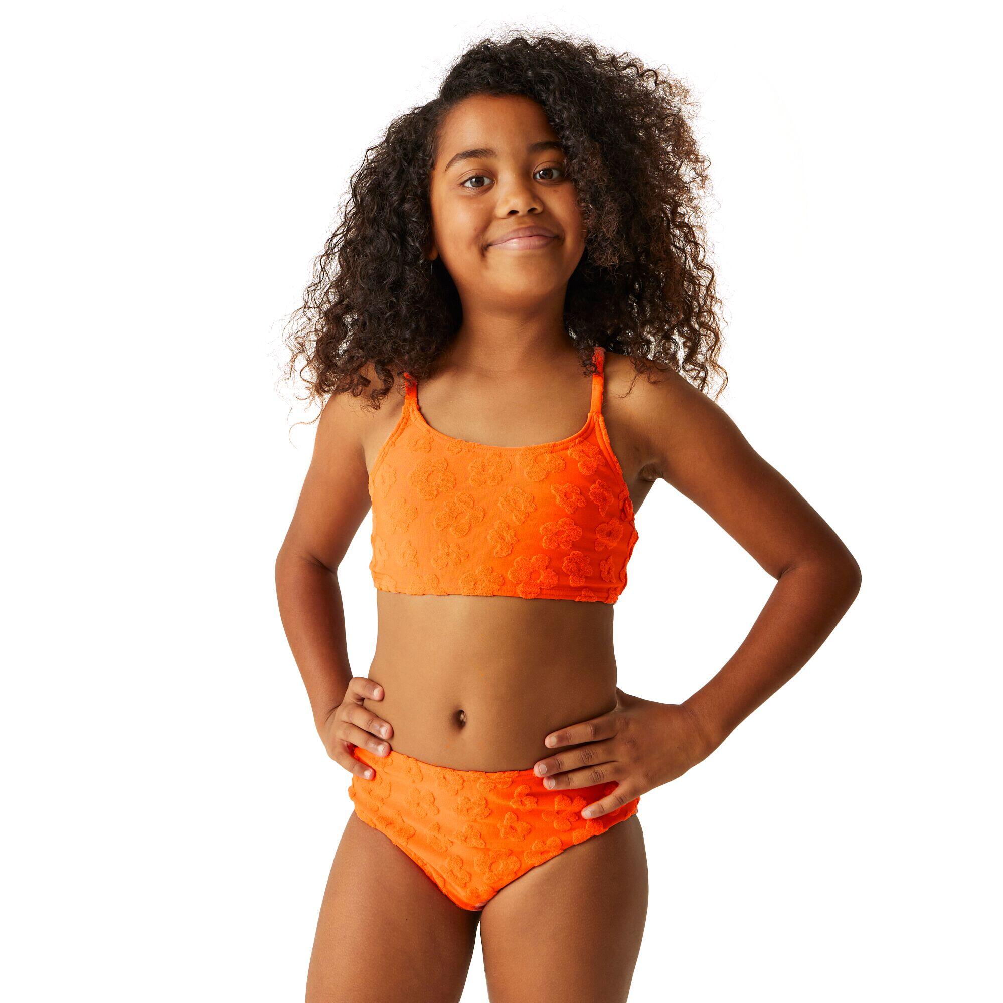Girls Dakaria II Floral Bikini Set (Satsuma) 4/5