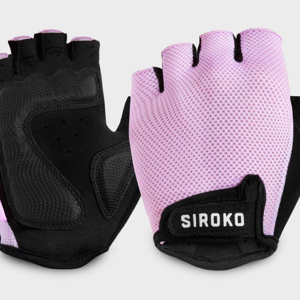 Men's and Women's Cycling Mitts Aero Pink Rose Bonbon