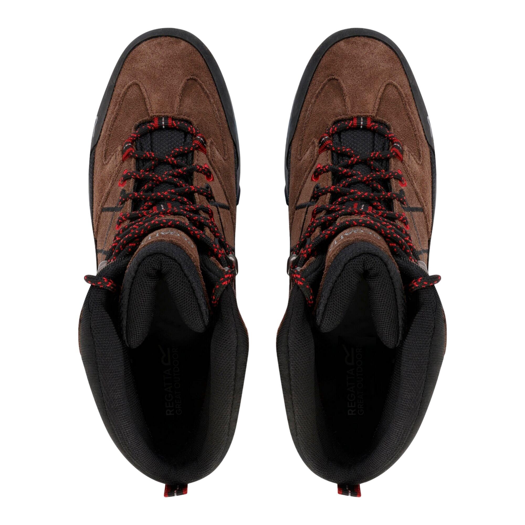 Mens Samaris Pro II Suede Walking Boots (Chestnut/Rio Red) 4/5
