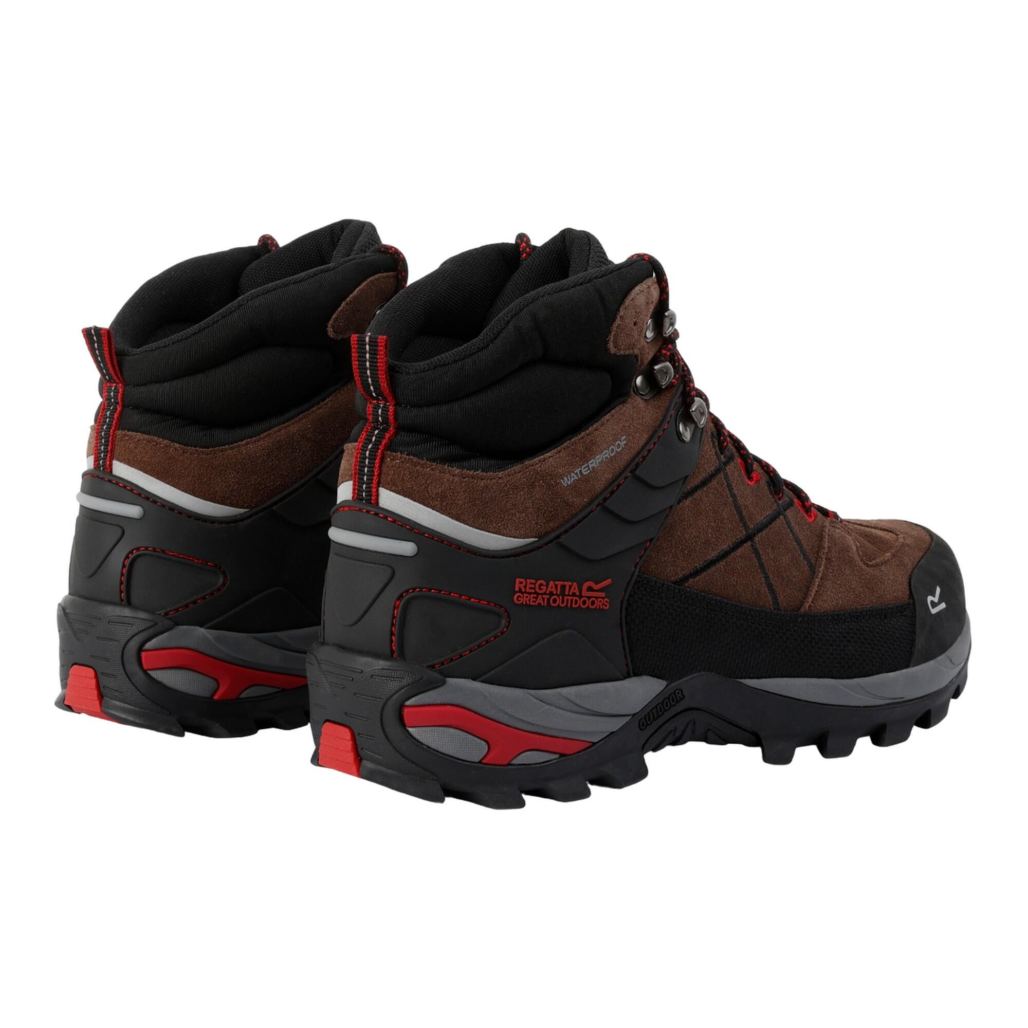 Mens Samaris Pro II Suede Walking Boots (Chestnut/Rio Red) 2/5