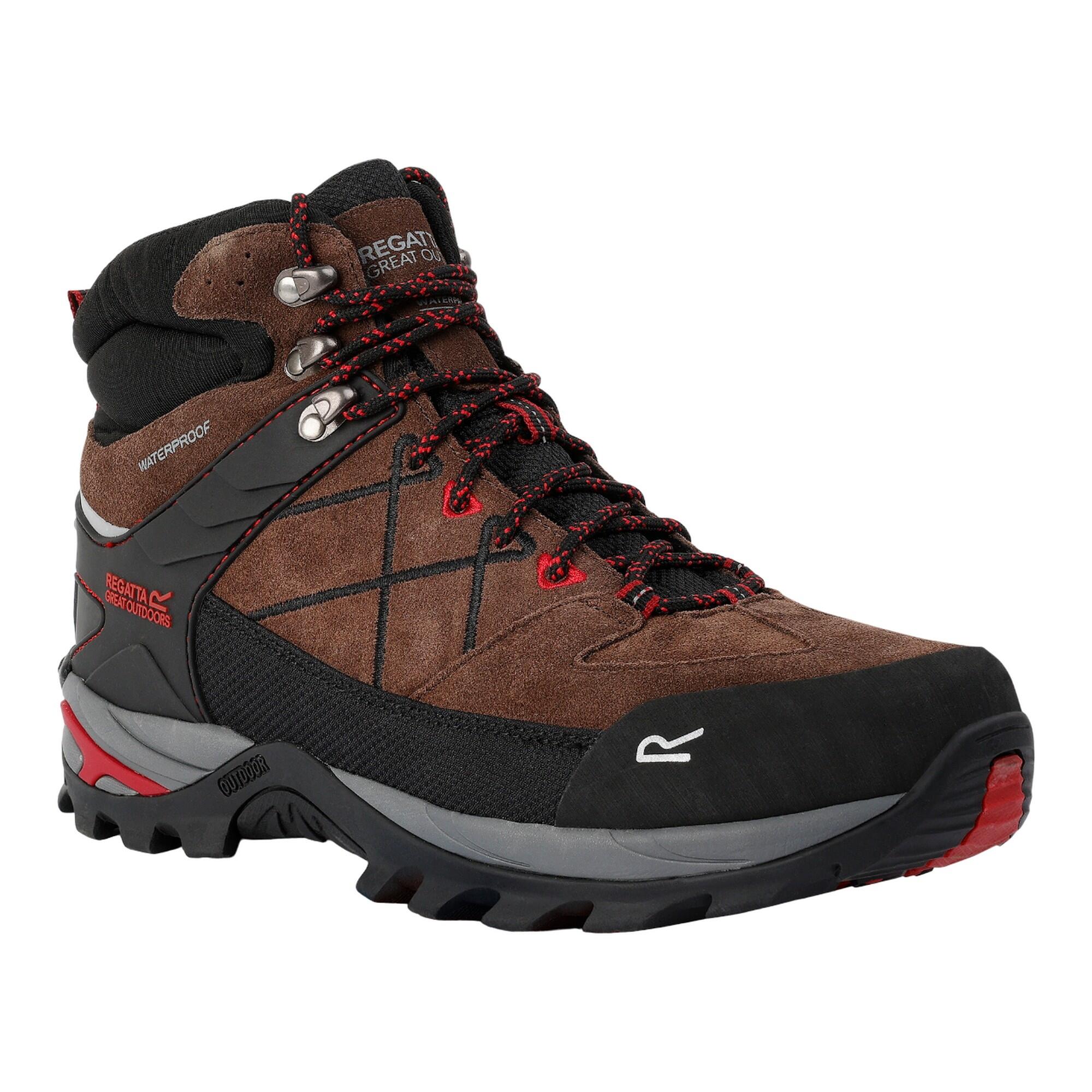 SAMARIS PRO Men's walking boots (Brown / Red)