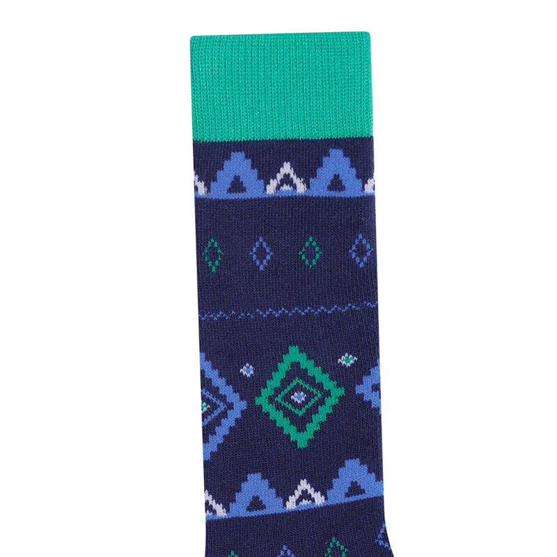 Chaussettes de ski Enfant (Vert vif / Denim sombre)