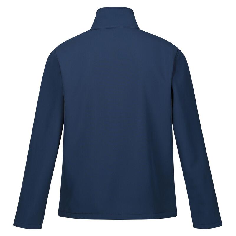 Heren Cera V Wind Resistant Soft Shell Jas (Maanlicht denim/gevaarlijk rood)