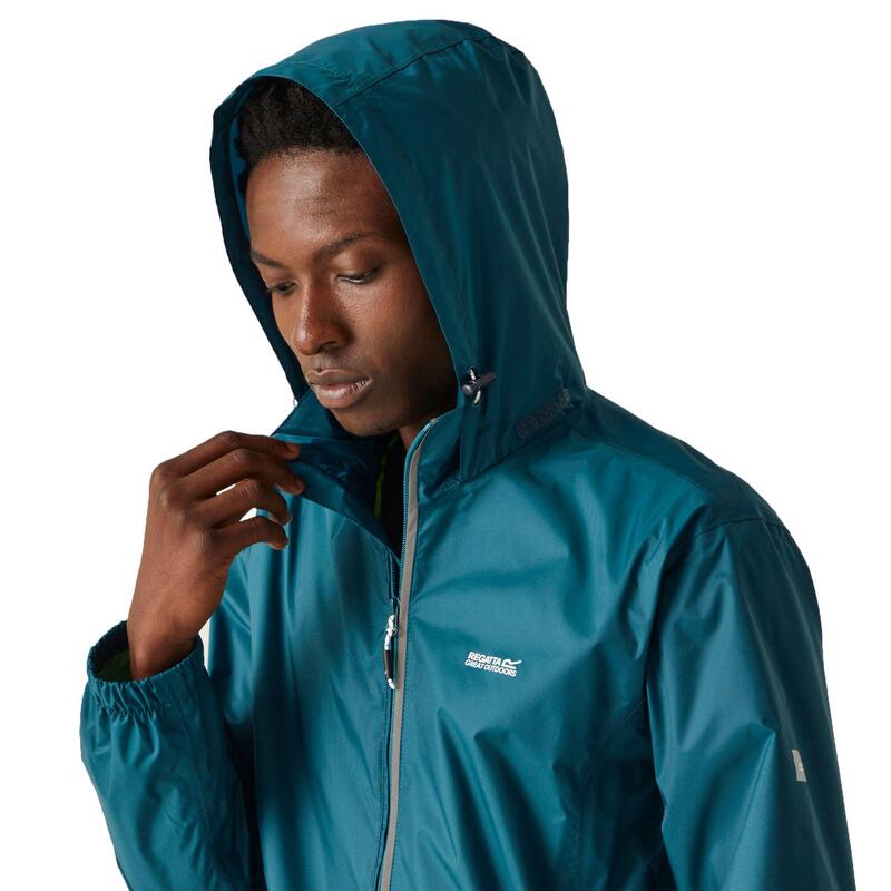 Coupevent LYLE Homme (Bleu Sarcelle Foncé / Jaune Verdâtre)
