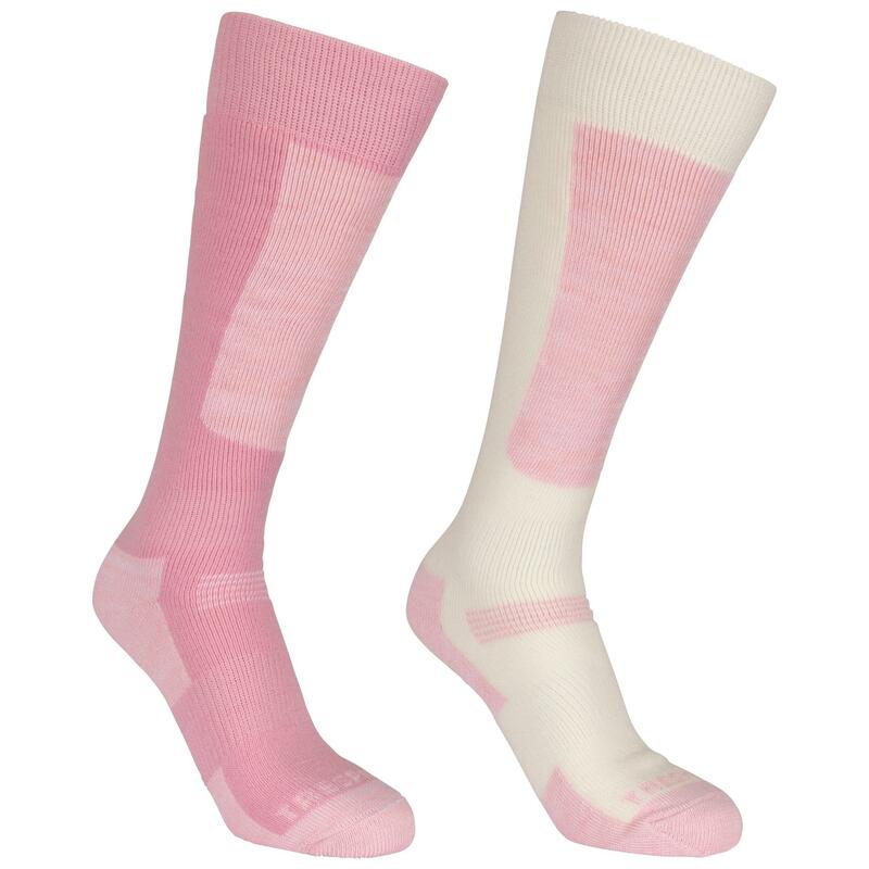 Chaussettes de ski CONVEX Enfant (Mauve / Blanc cassé)