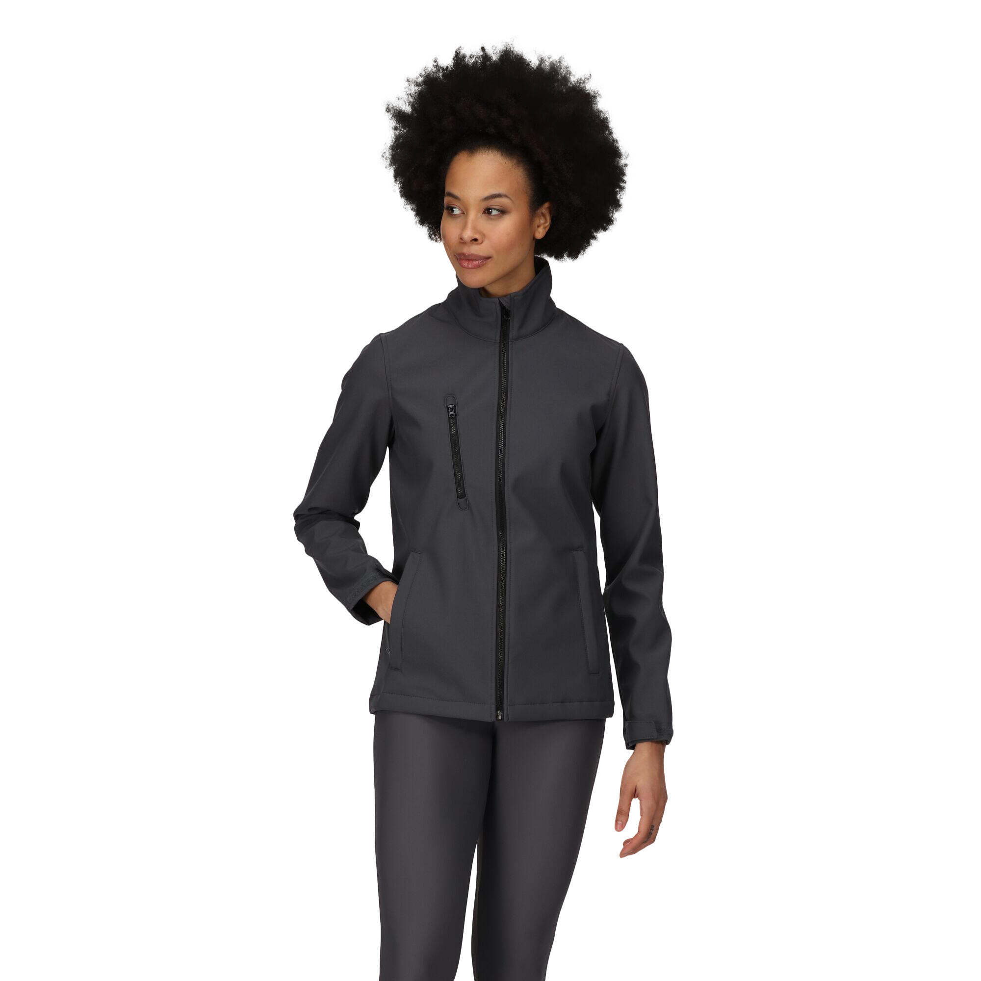 Giacca Soft Shell Membrana A 3 Strati Donna Regatta Professional Grigio Foca 3/4