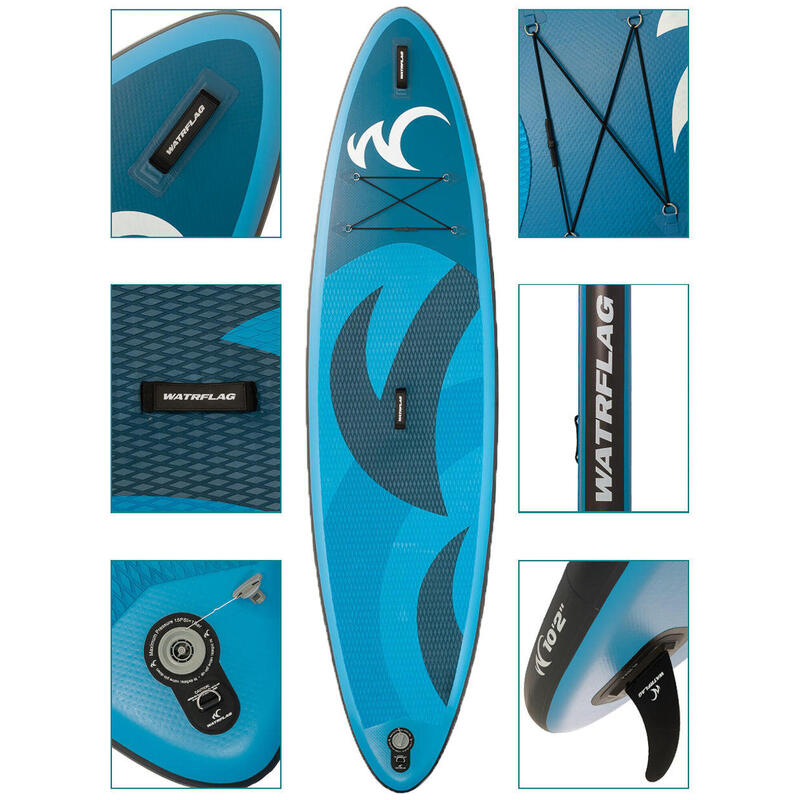 Tabla SUP hinchable de calidad superior - WATRFLAG Flow 10'2" - Set completo