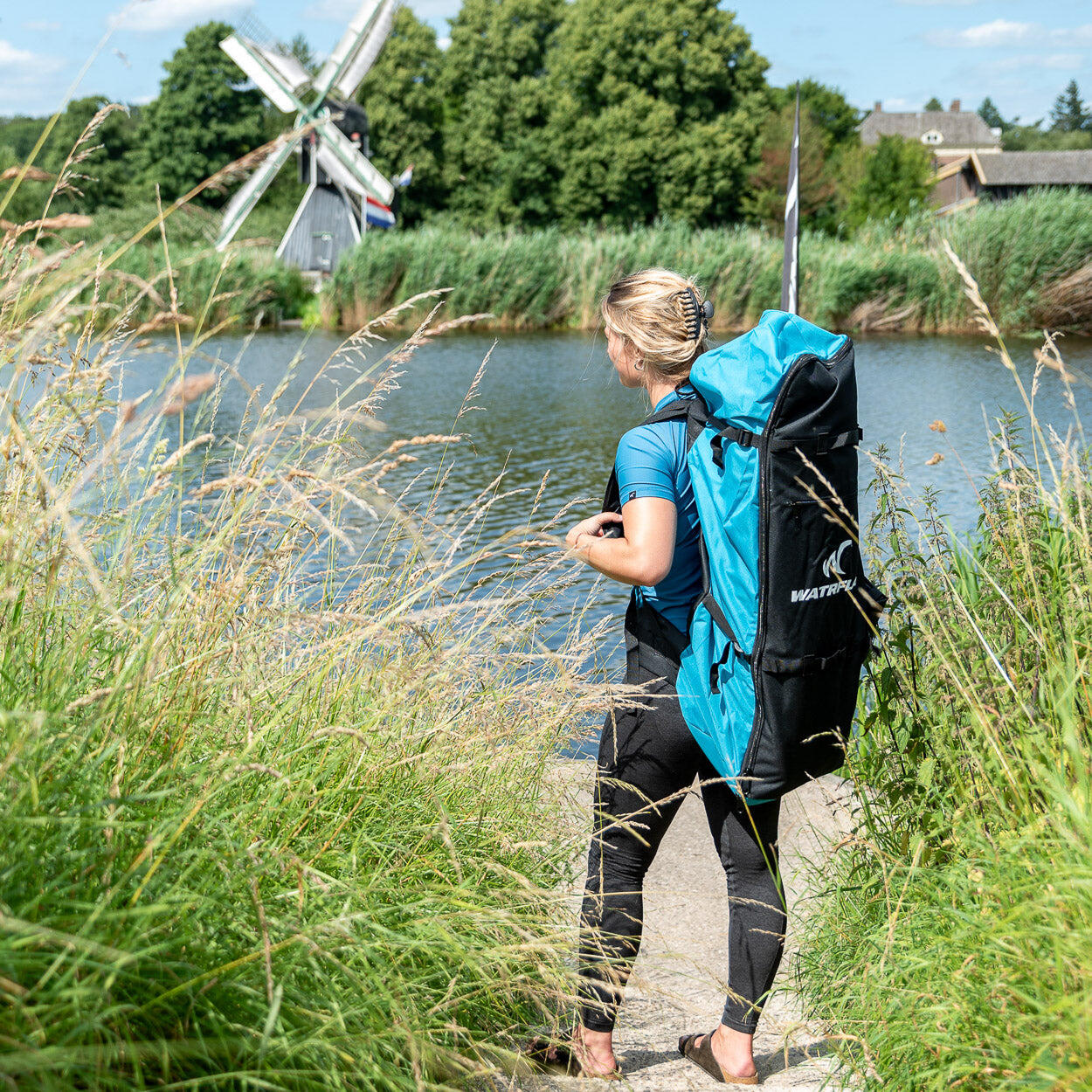 Premium kwaliteit opblaasbaar SUP Board - WATRFLAG Flow 10'2" - Set - ALLROUND 7/8
