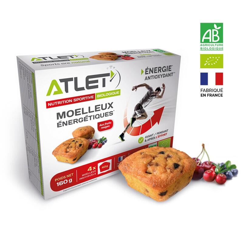 Barrette energetiche biologiche ai frutti rossi 40g Atlet (confezione da 4)