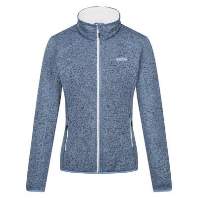 Dames newhill marl full zip fleecejack (koronetblauw/wit)