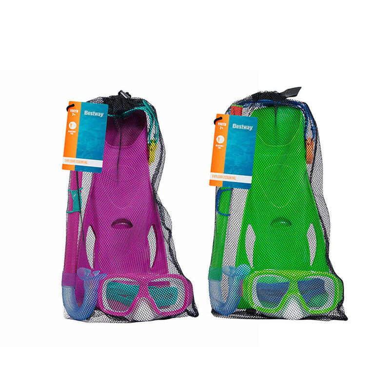 Gafas de Buceo con Tubo y Aletas Bestway Multicolor